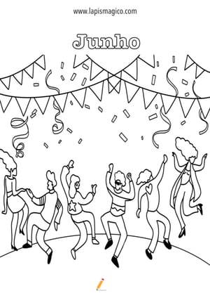 Desenhos de junho para colorir, ficha pdf nº6