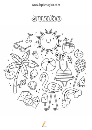 Desenhos de junho para colorir, ficha pdf nº7