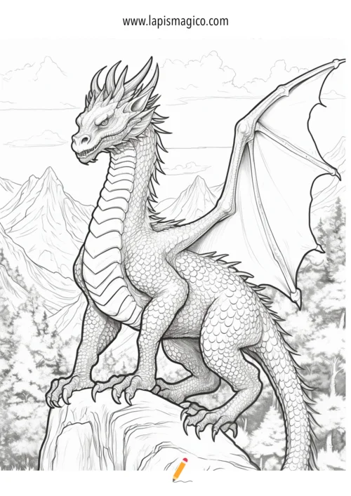 Desenhos de dragões para colorir, ficha pdf nº4