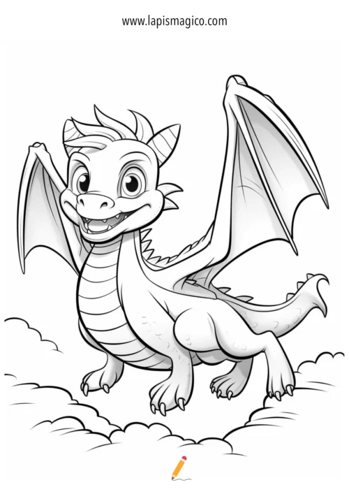 Desenhos de dragões para colorir, ficha pdf nº8