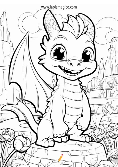 Desenhos de dragões para colorir, ficha pdf nº13