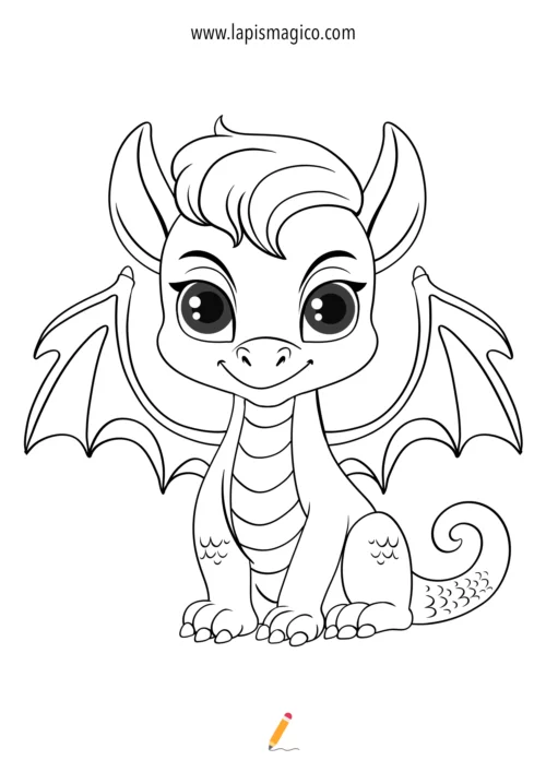 Desenhos de dragões para colorir, ficha pdf nº19