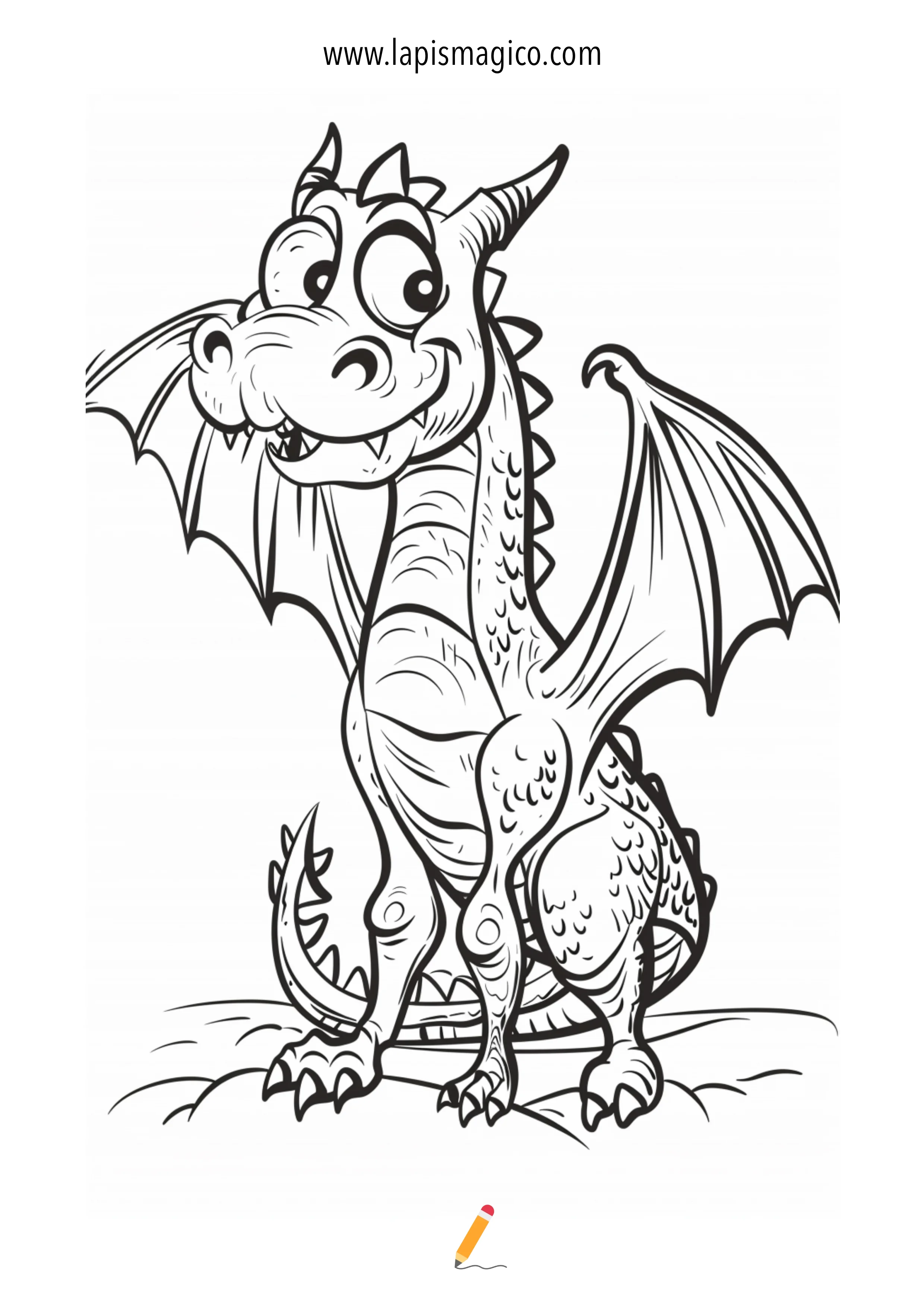 Desenhos de dragões para colorir, ficha pdf nº23