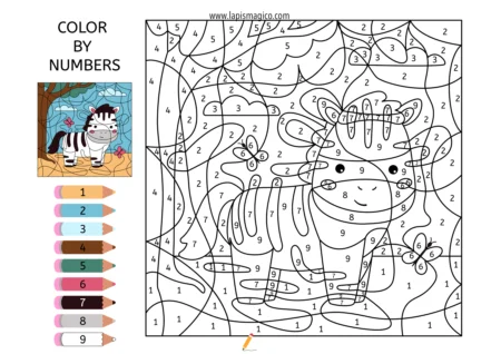 Desenhos de colorir por números, ficha pdf nº3