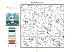 Desenhos de colorir por números, ficha pdf nº5