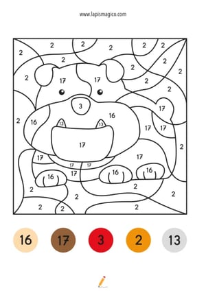 Desenhos de colorir por números, ficha pdf nº6