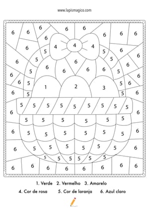 Desenhos de colorir por números, ficha pdf nº8