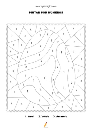 Desenhos de colorir por números, ficha pdf nº12