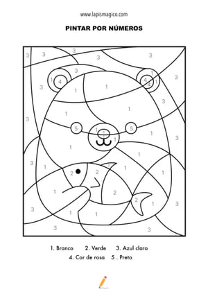Desenhos de colorir por números, ficha PDF nº14
