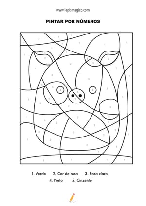 Desenhos de colorir por números, ficha PDF nº15