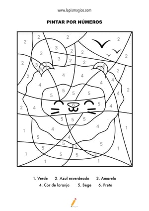 Desenhos de colorir por números, ficha PDF nº16