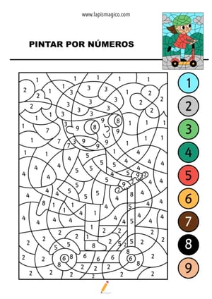 Desenhos de colorir por números, ficha pdf nº26