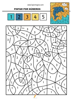 Desenhos de colorir por números, ficha pdf nº27