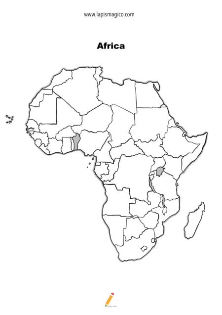 Desenhos de mapa para colorir, ficha pdf nº3