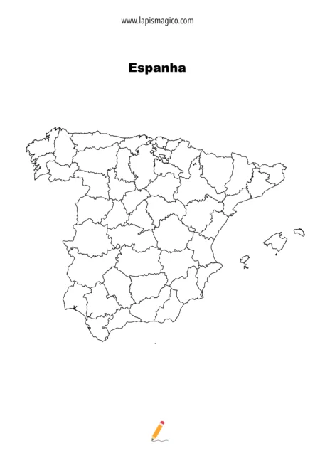 Desenhos de mapa para colorir, ficha pdf nº11