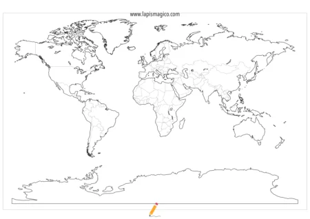 Desenhos de mapa para colorir, ficha pdf nº14