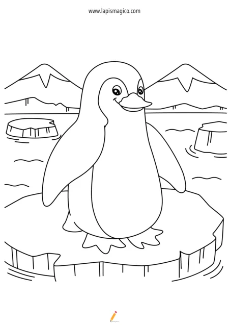 Desenhos de pinguins para colorir, ficha pdf nº1
