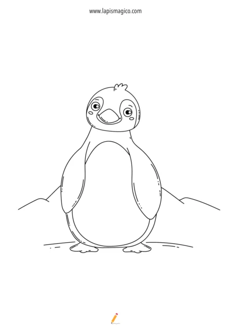 Desenhos de pinguins para colorir, ficha pdf nº4