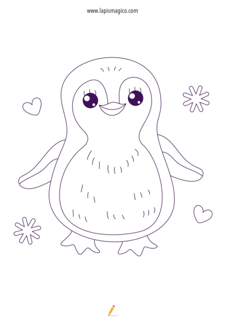 Desenhos de pinguins para colorir, ficha pdf nº9