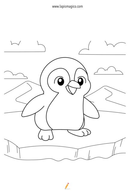 Desenhos de pinguins para colorir, ficha pdf nº11