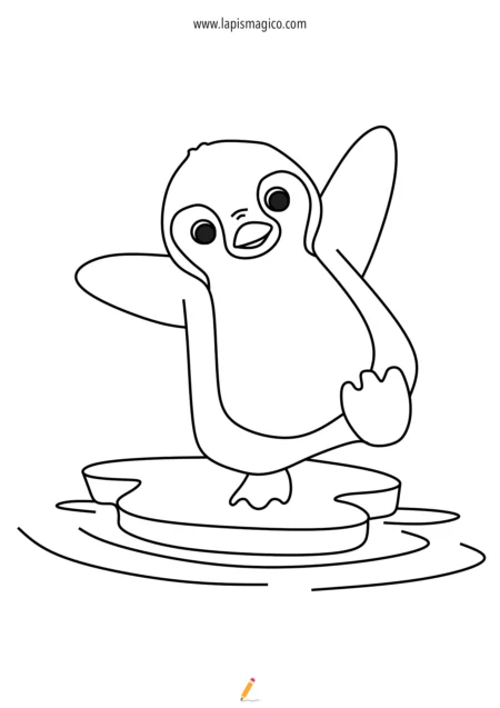Desenhos de pinguins para colorir, ficha pdf nº15