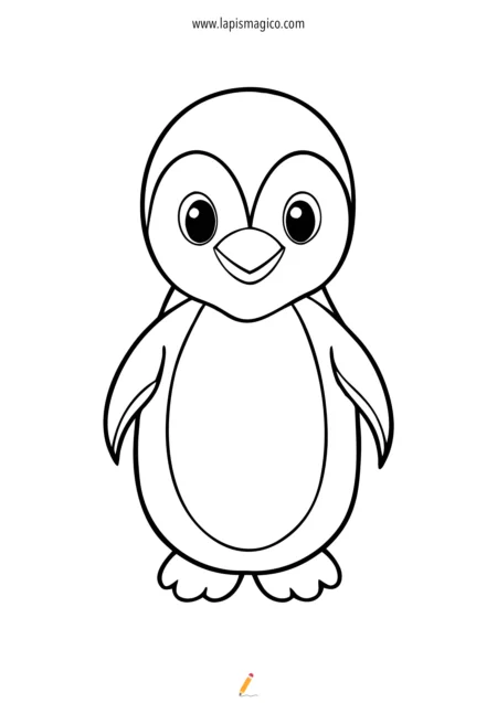 Desenhos de pinguins para colorir, ficha pdf nº16