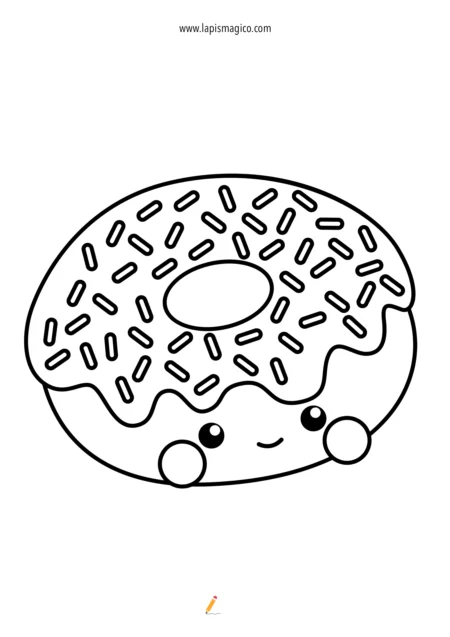 Desenhos de donuts para colorir, ficha pdf nº1