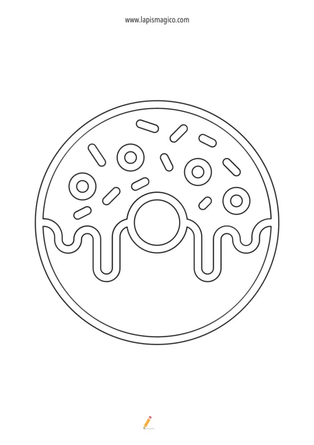 Desenhos de donuts para colorir, ficha pdf nº7