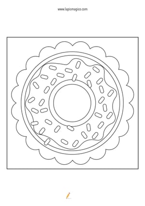 Desenhos de donuts para colorir, ficha PDF nº11