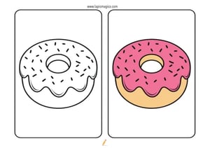 Desenhos de donuts para colorir, ficha PDF nº18
