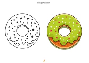 Desenhos de donuts para colorir, ficha PDF nº19