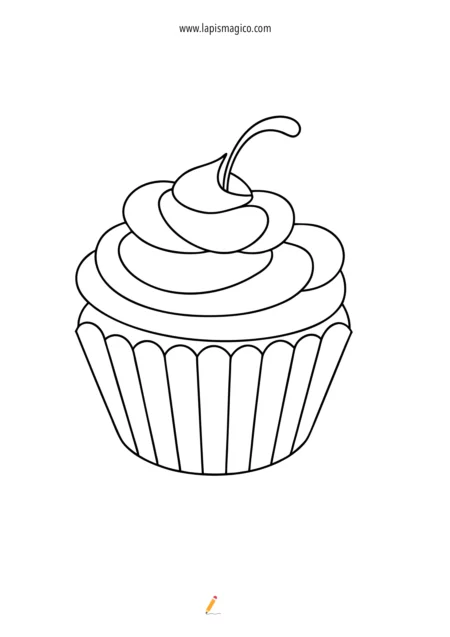Desenhos de cupcakes para colorir, ficha pdf nº5