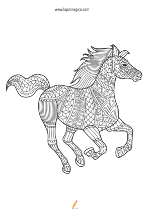 Desenhos de cavalos para colorir, ficha pdf nº7