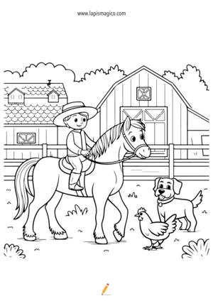 Desenhos de cavalos para colorir, ficha pdf nº8
