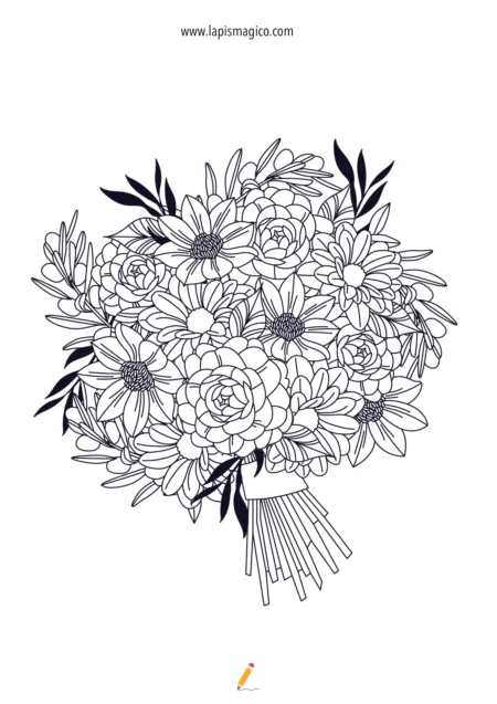 Desenhos de flores para colorir, ficha pdf nº7