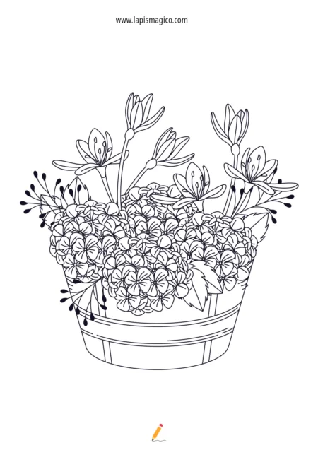 Desenhos de flores para colorir, ficha pdf nº8