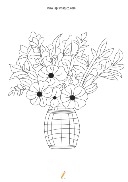 Desenhos de flores para colorir, ficha pdf nº9