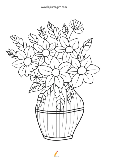 Desenhos de flores para colorir, ficha pdf nº12