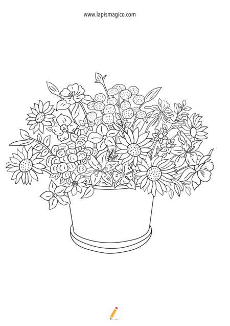 Desenhos de flores para colorir, ficha pdf nº16