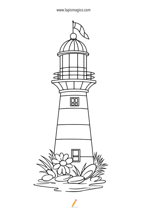 Desenhos de Faróis para colorir, ficha pdf nº1