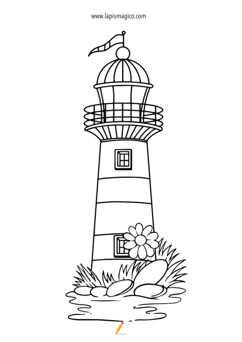 Desenhos de Faróis para colorir, ficha pdf nº2