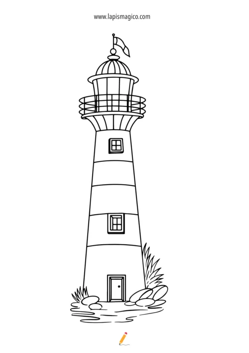 Desenhos de Faróis para colorir, ficha pdf nº3