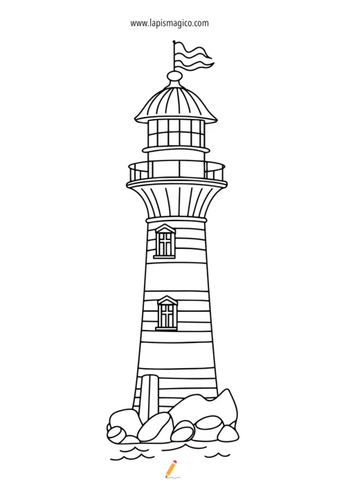 Desenhos de Faróis para colorir, ficha pdf nº5