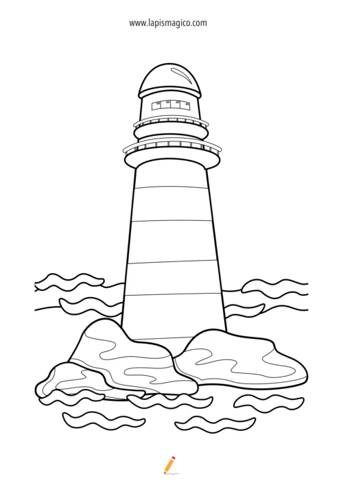 Desenhos de Faróis para colorir, ficha pdf nº6