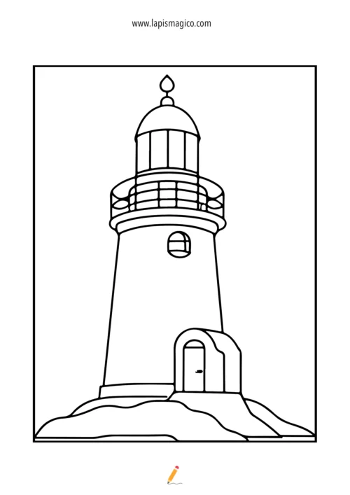 Desenhos de Faróis para colorir, ficha pdf nº8