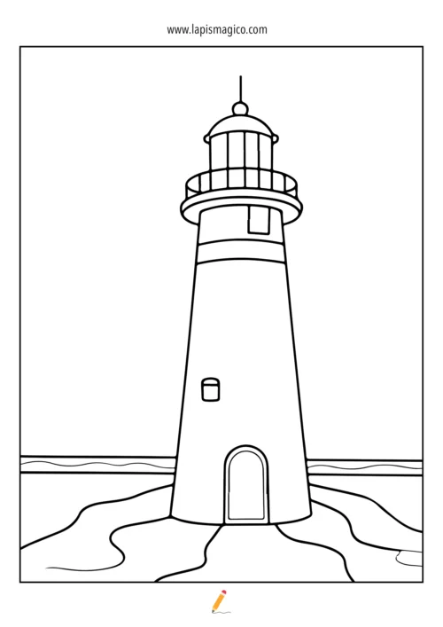 Desenhos de Faróis para colorir, ficha pdf nº9