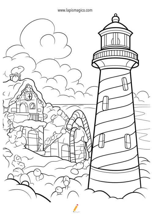 Desenhos de Faróis para colorir, ficha pdf nº12