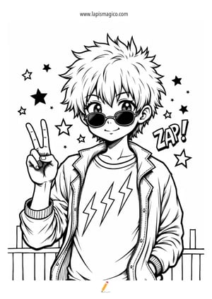 Desenhos Manga para colorir, ficha pdf nº3