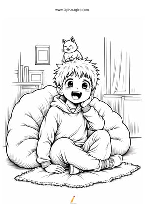Desenhos Manga para colorir, ficha pdf nº6