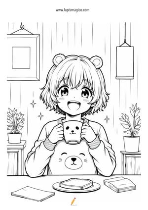 Desenhos Manga para colorir, ficha pdf nº18